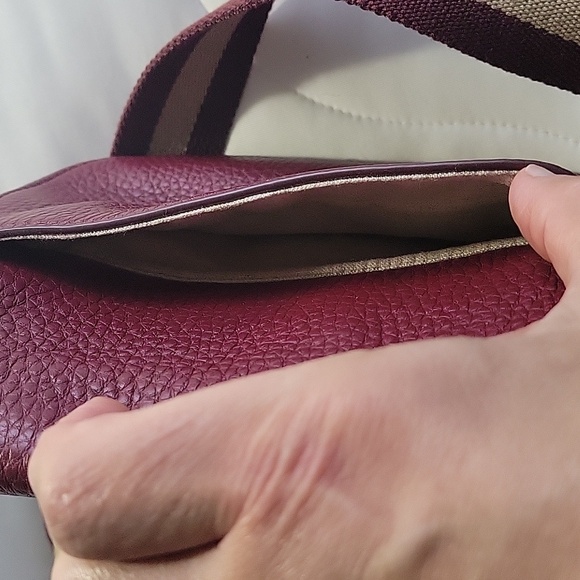 INDIA HICKS CARTRIDGE LEATHER CROSSBODY BAG  MERLOT
